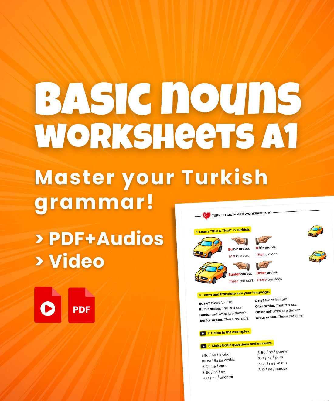 basic noun forms in turkish language