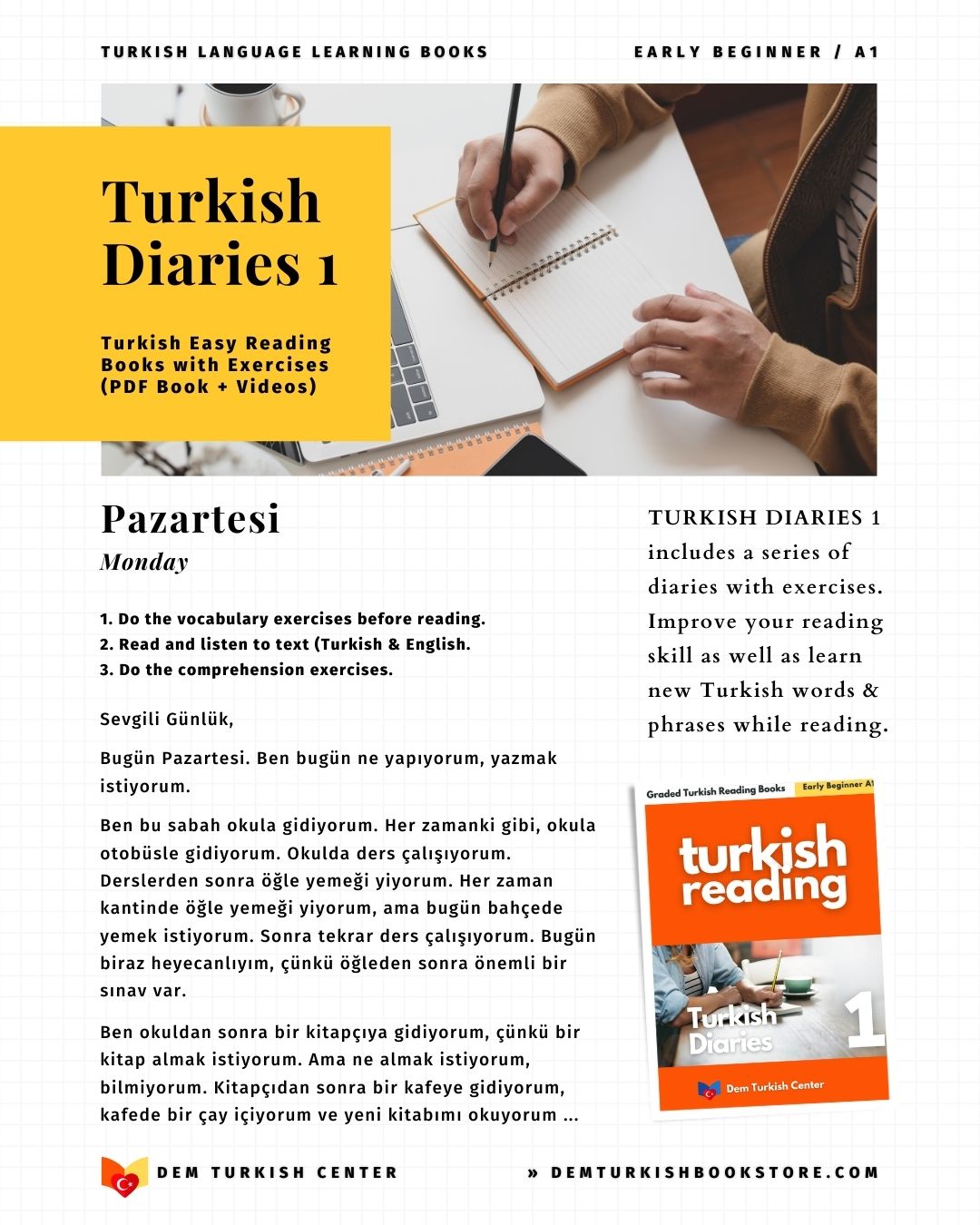 turksh reading books a - turkish diary 1