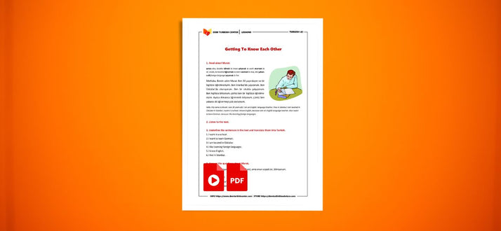 Turkish Language Worksheets A1 – Dem Turkish Center