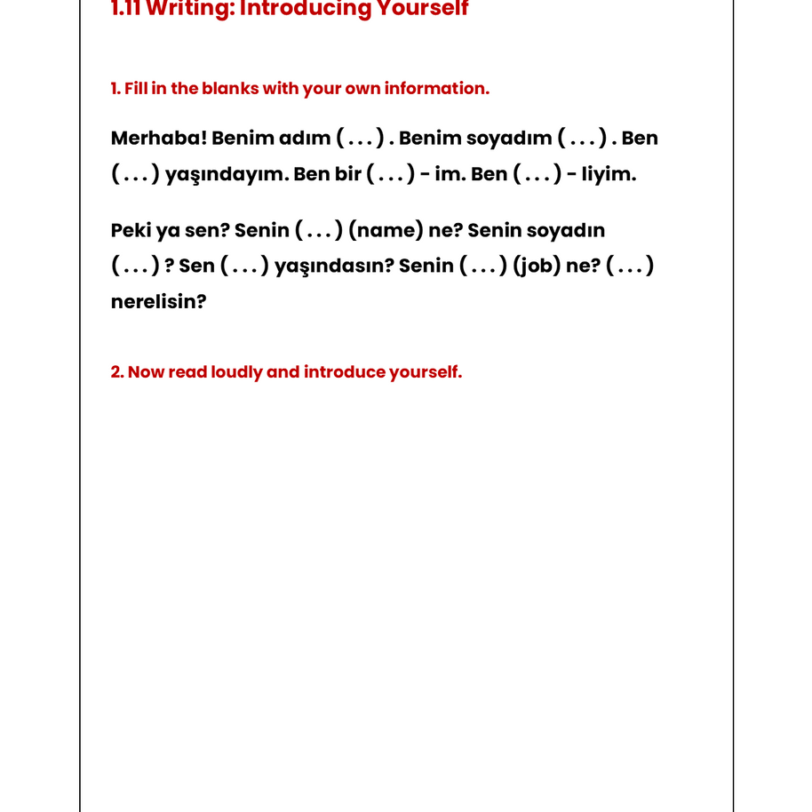 STARTER Turkish Course (On Whatsapp)