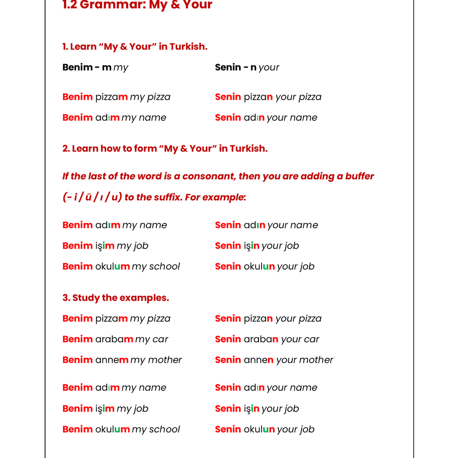 STARTER Turkish Course (On Whatsapp)