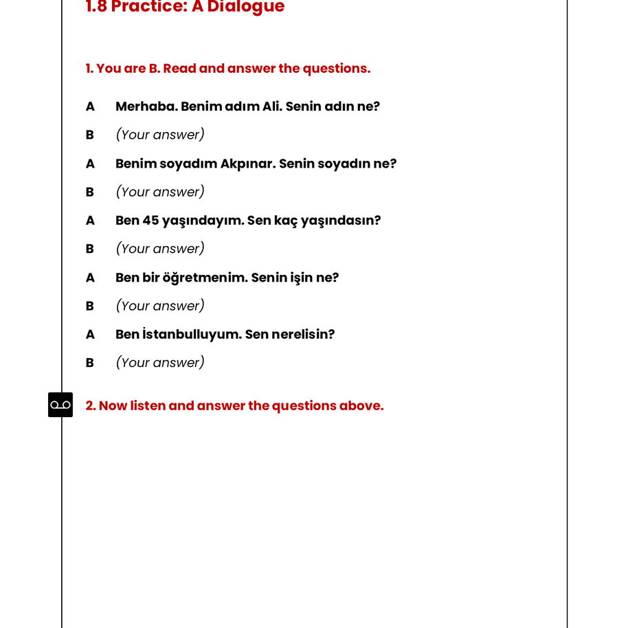 STARTER Turkish Course (On Whatsapp)