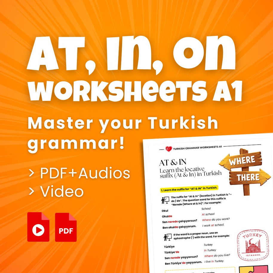 at in on in turkish language