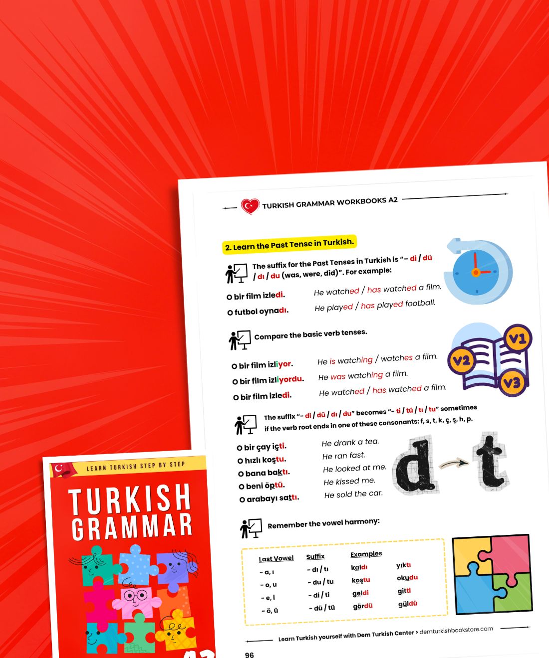 Turkish Language Books A2 Bundle: Grammar, Speaking & Reading Practice