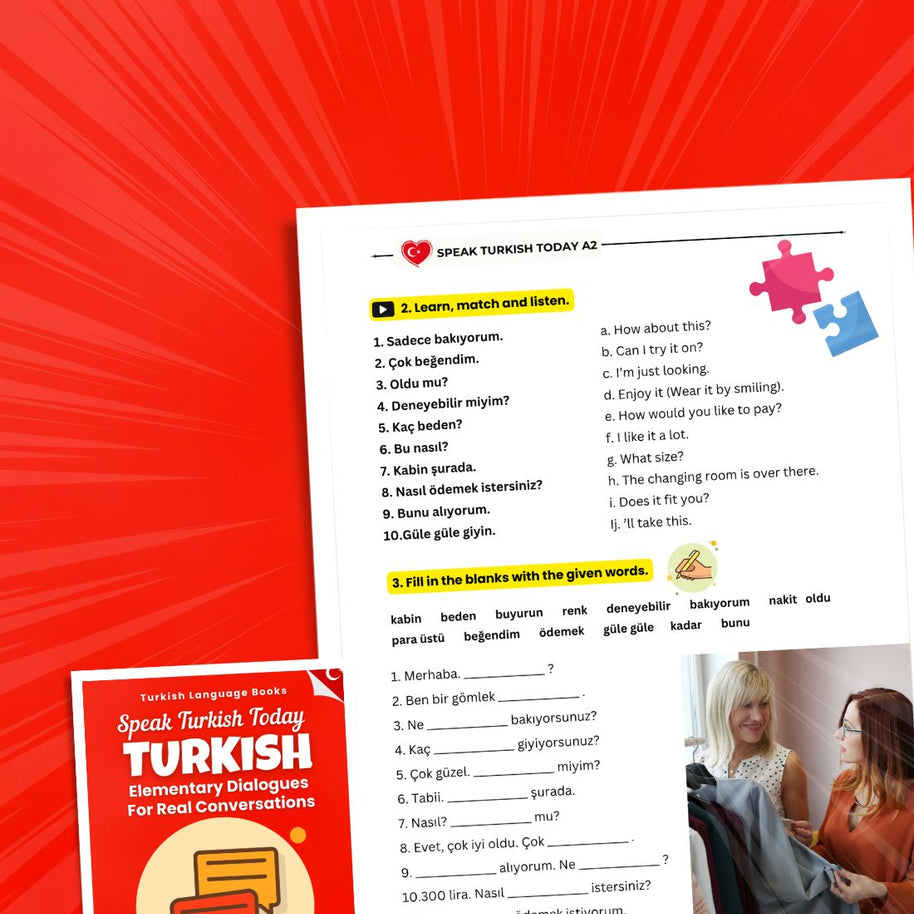 Turkish Language Books A2 Bundle: Grammar, Speaking & Reading Practice