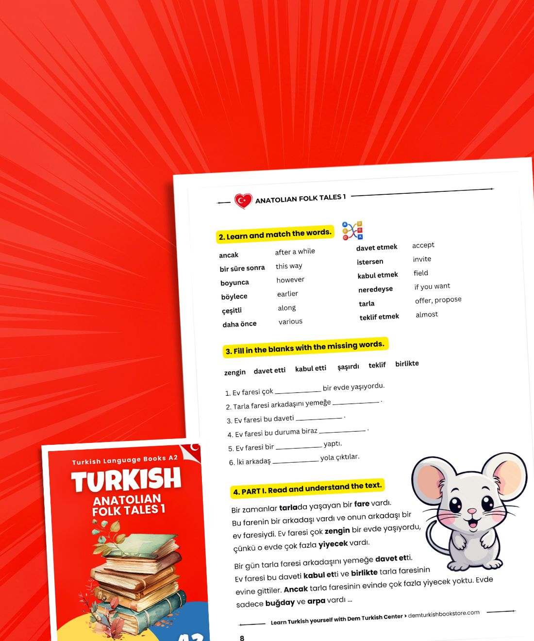 Turkish Language Books A2 Bundle: Grammar, Speaking & Reading Practice