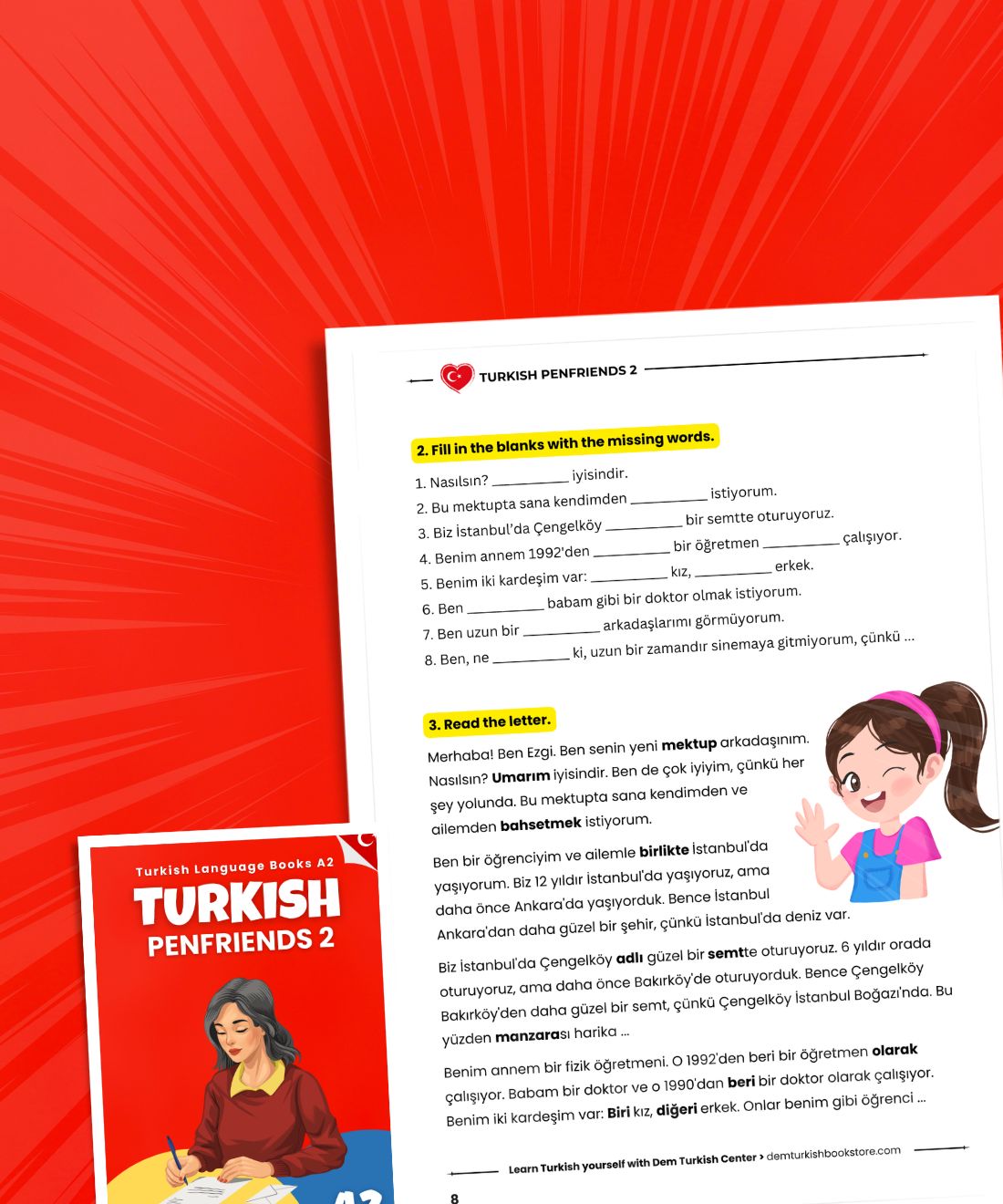 Turkish Language Books A2 Bundle: Grammar, Speaking & Reading Practice