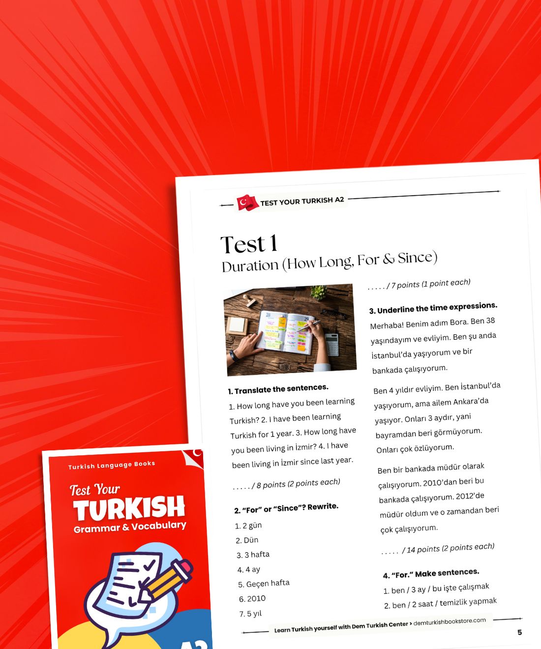 Turkish Language Books A2 Bundle: Grammar, Speaking & Reading Practice