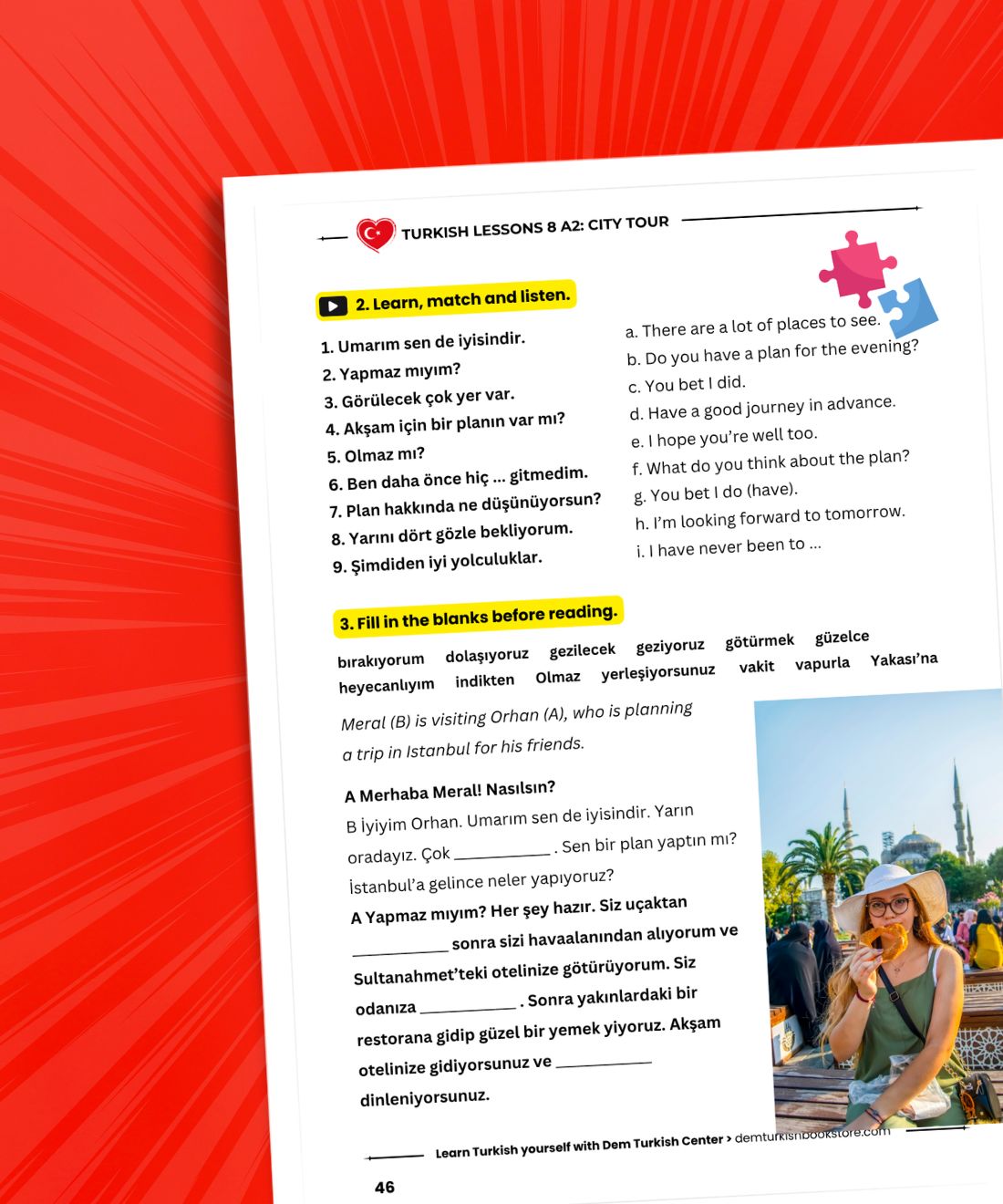 Turkish Language A2 Lessons Bundle: Complete Elementary Turkish Course