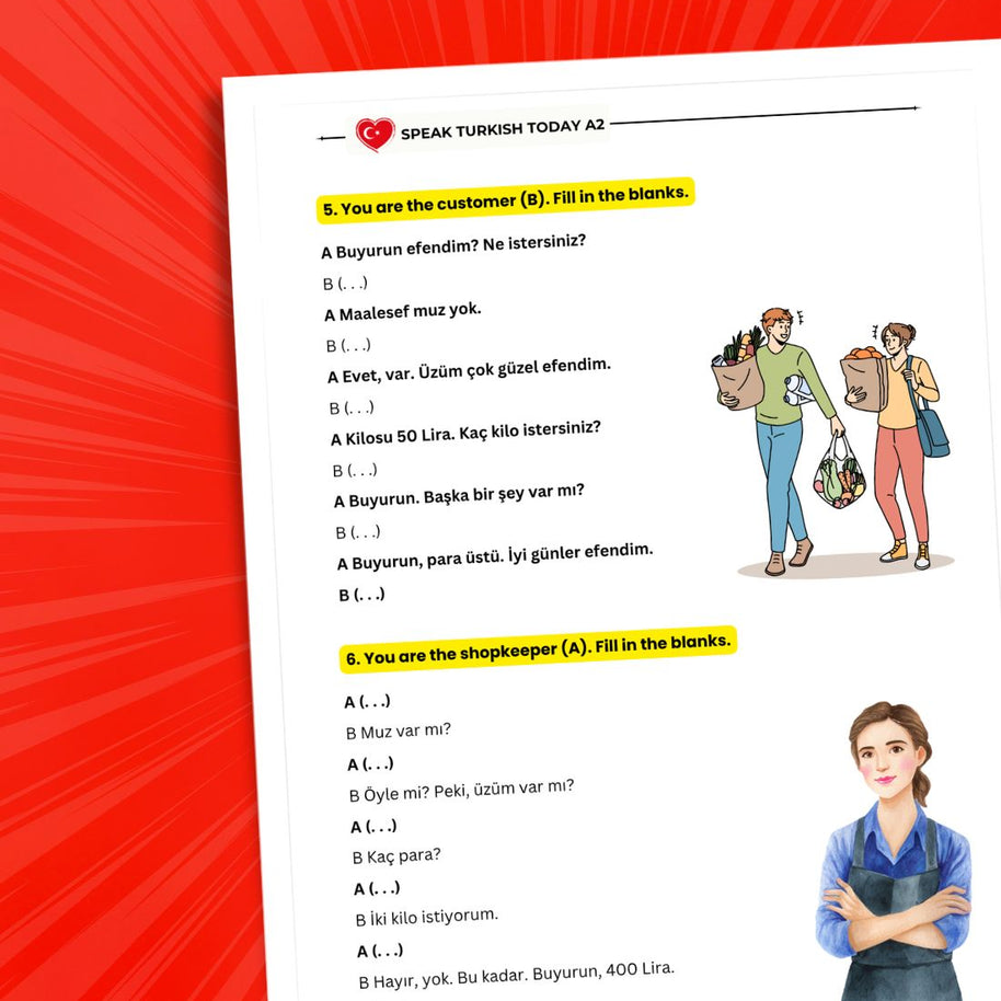 Turkish Language A2 Lessons Bundle: Complete Elementary Turkish Course