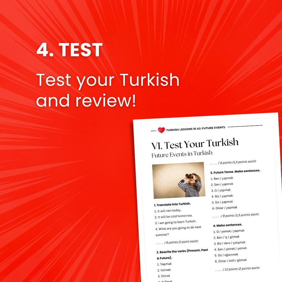 Turkish Language A2 Lessons Bundle: Complete Elementary Turkish Course