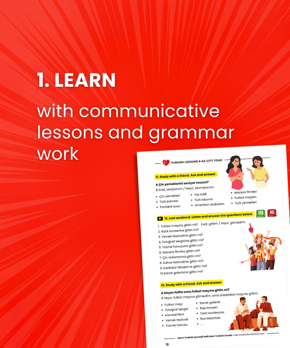Turkish Language A2 Lessons Bundle: Complete Elementary Turkish Course