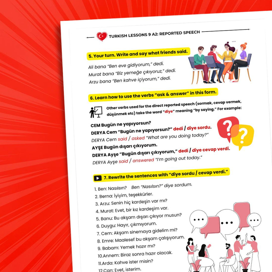 Turkish Language A2 Lessons Bundle: Complete Elementary Turkish Course
