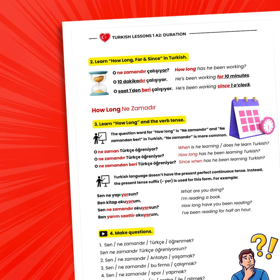 Turkish Language A2 Lessons Bundle: Complete Elementary Turkish Course