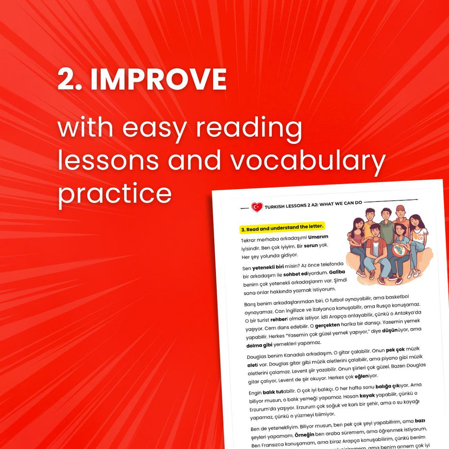 Turkish Language A2 Lessons Bundle: Complete Elementary Turkish Course