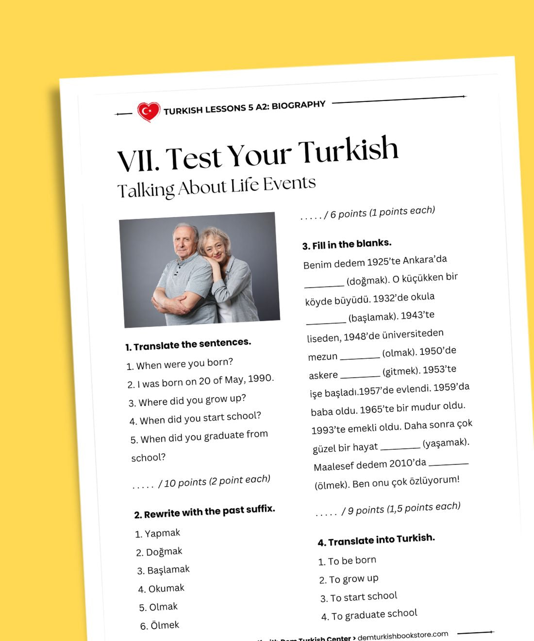 Turkish Test Book A2 | Grammar & Vocabulary Tests for Beginners