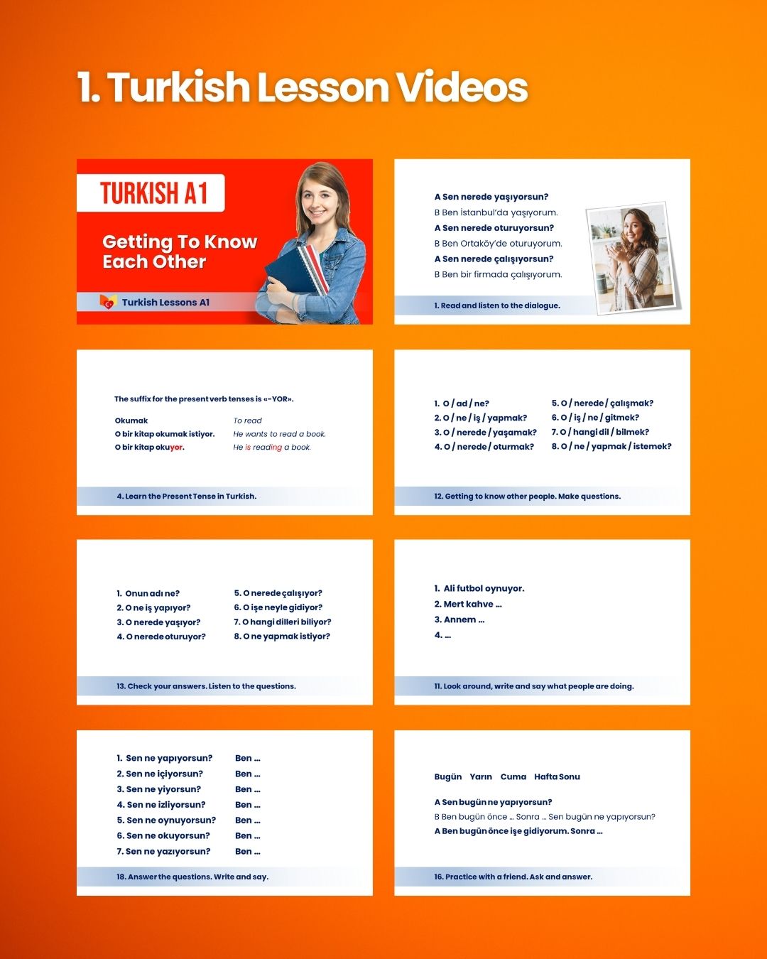 Complete Turkish Course 1 A1 (Videos)