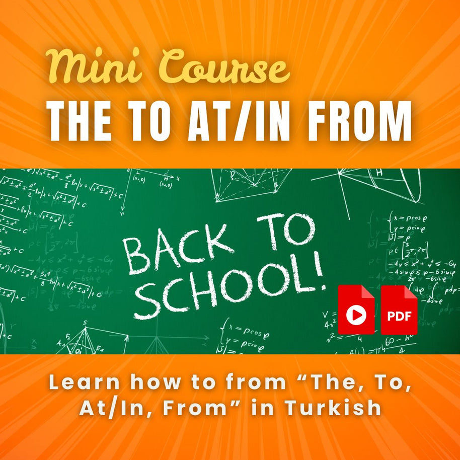 turkish cases - the to at in  from in turkish language