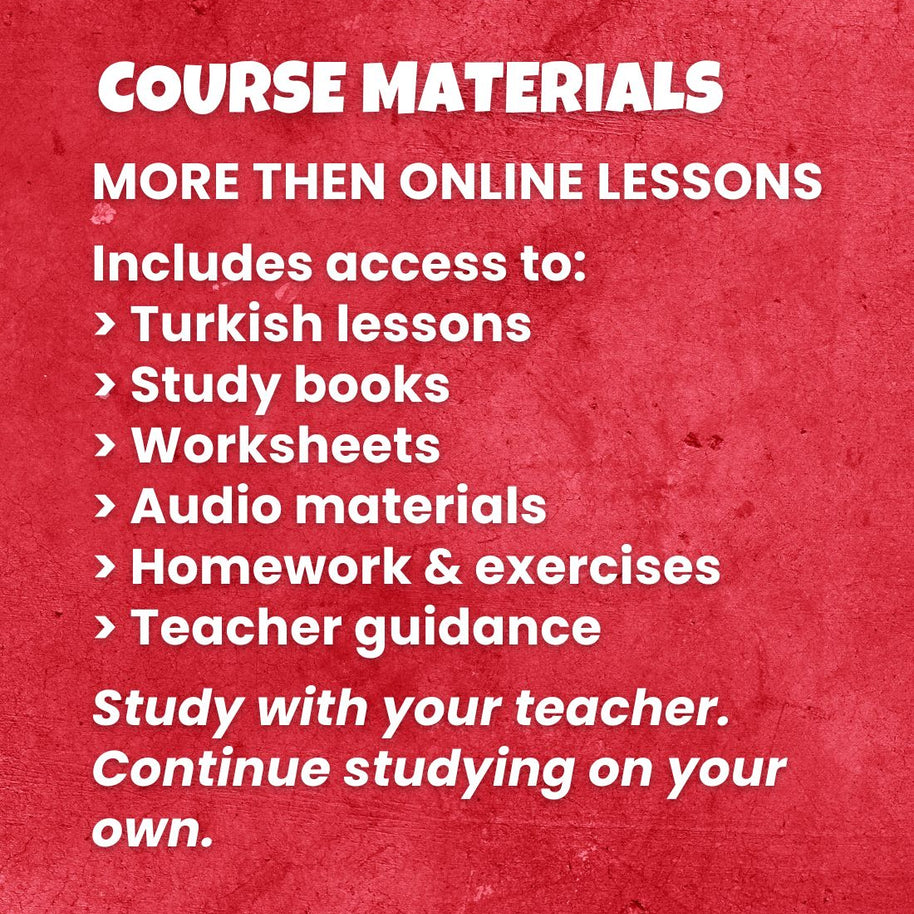 Learn Turkish A2 (Part 1): One-to-One Online Turkish Courses - (Lessons 1-4)