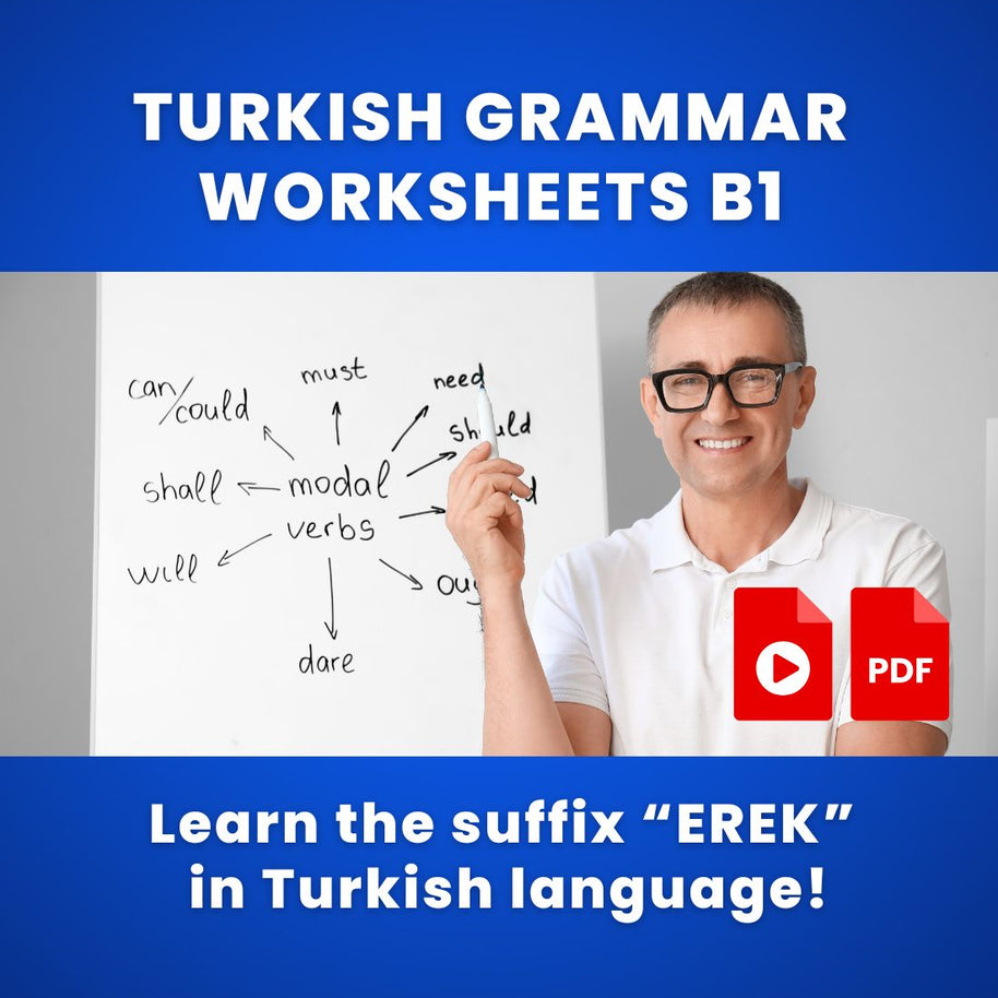 suffix erek arak in turkish language