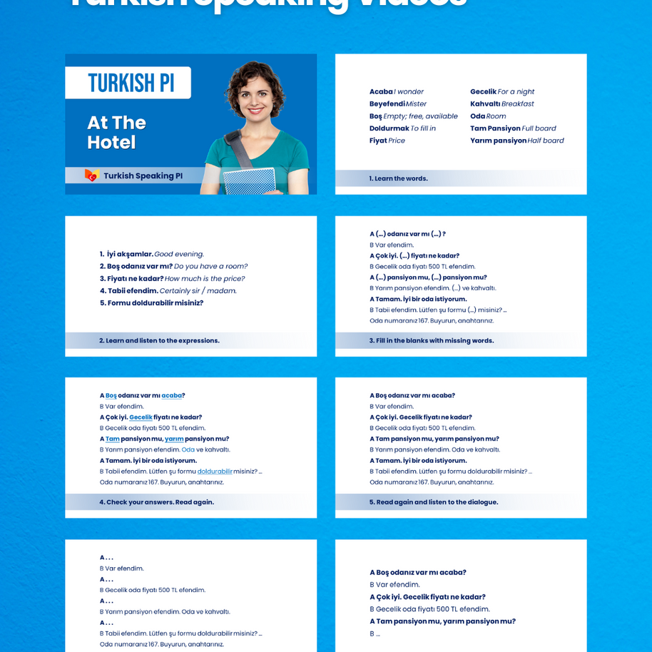 Turkish Speaking Practice Course 3 PI