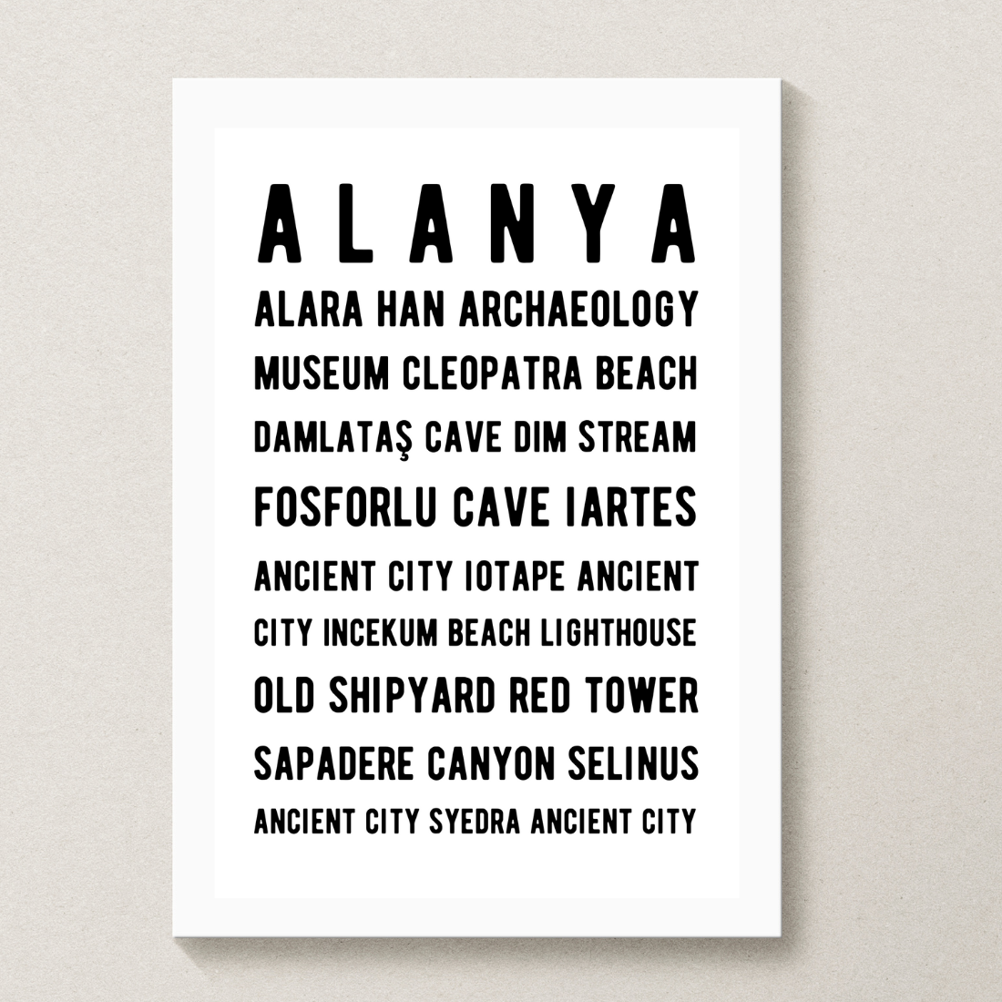 alanya travel guide poster
