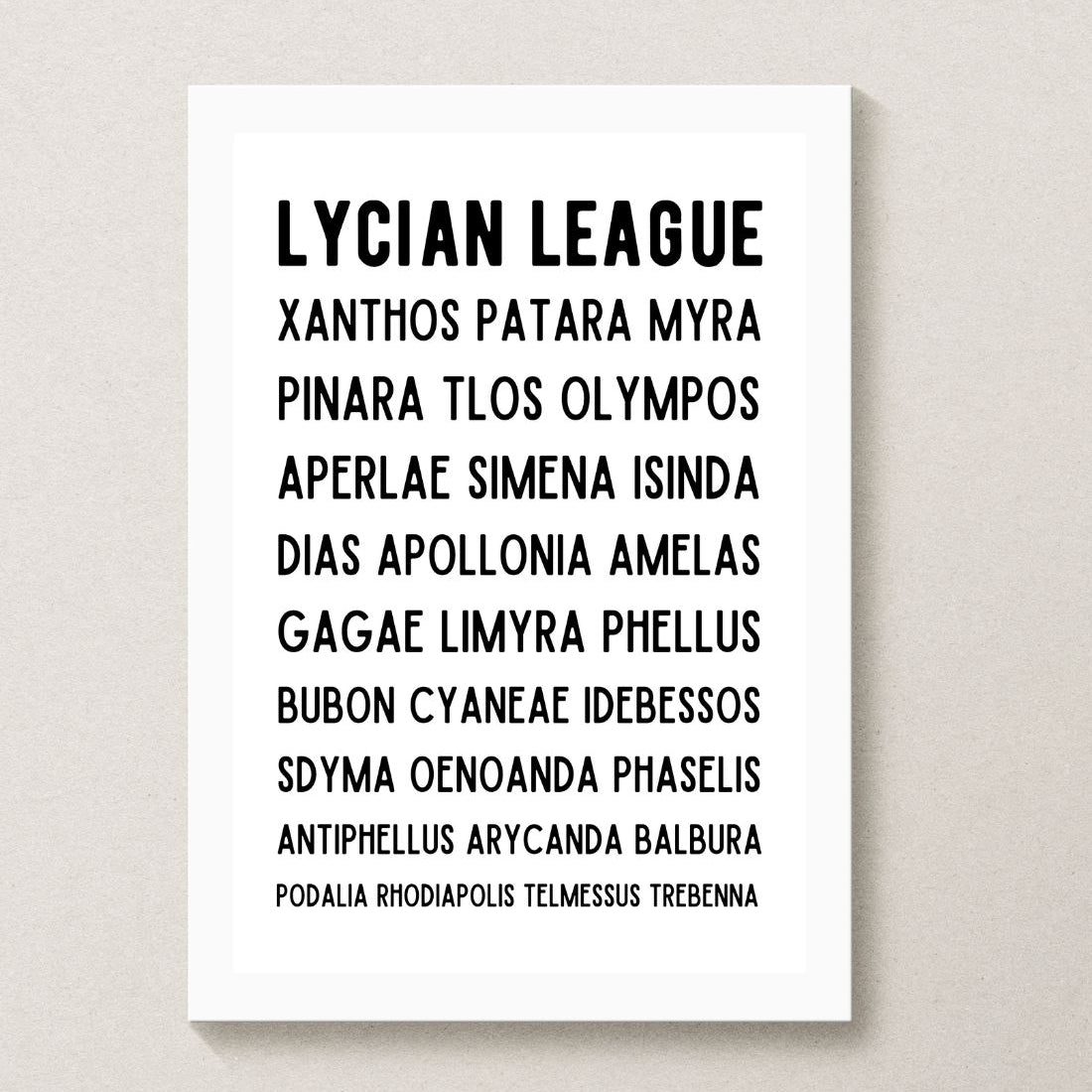 turkey posters - lycian league