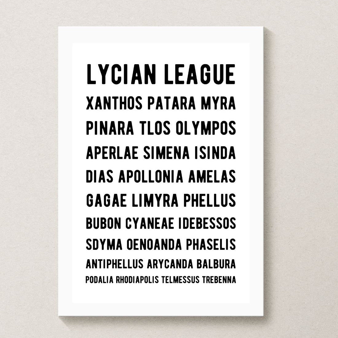 turkey posters - lycian league