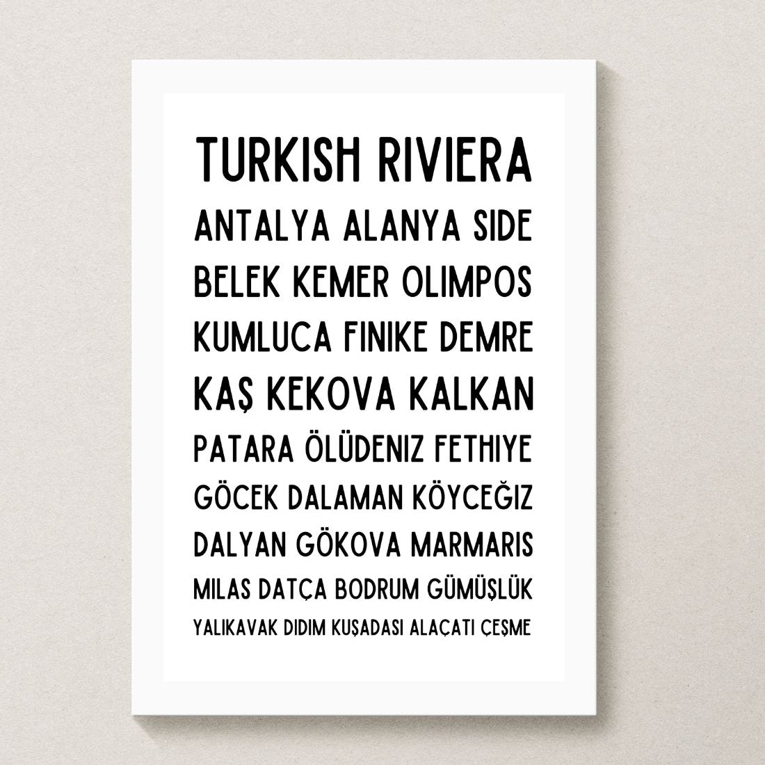 turkey posters wallart - turkish riviera