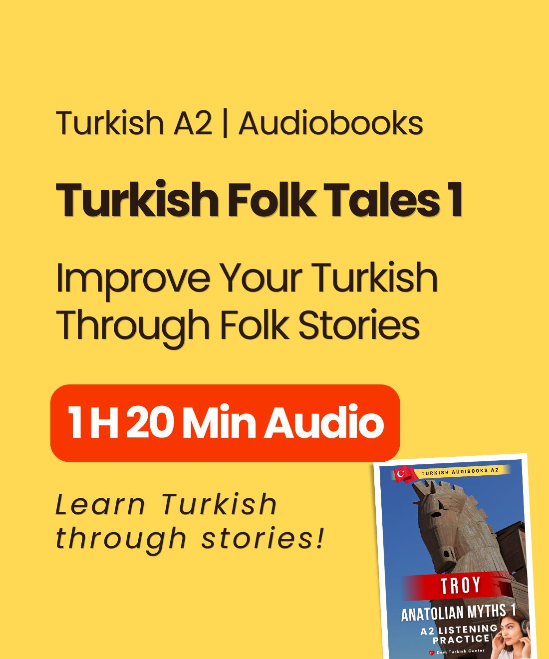 Turkish Audiobook A2: Turkish Folk Tales 1 - Easy Reading & Listening Practice