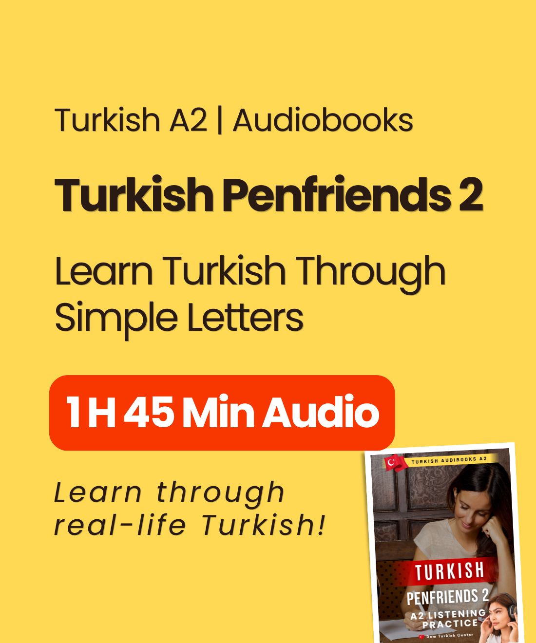 Turkish Audiobook A2: Turkish Penfriends 2 - Easy Reading & Listening Practice Audiobook
