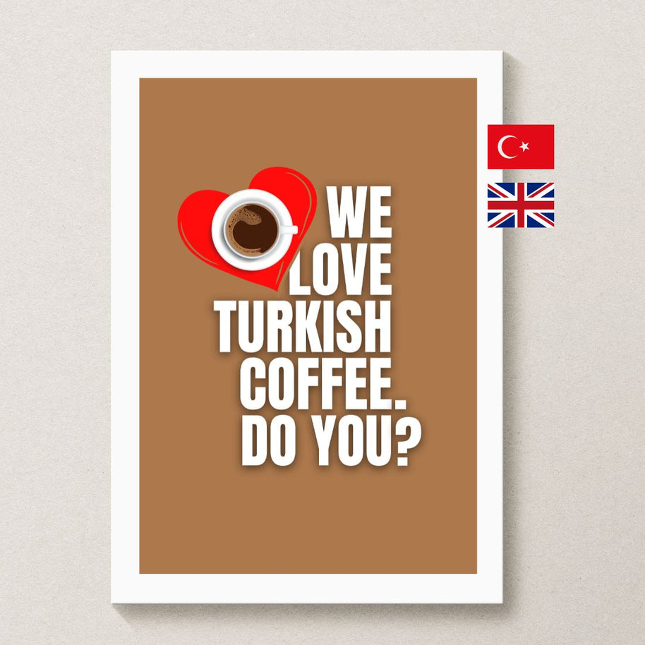 turkish coffee poster - light brown