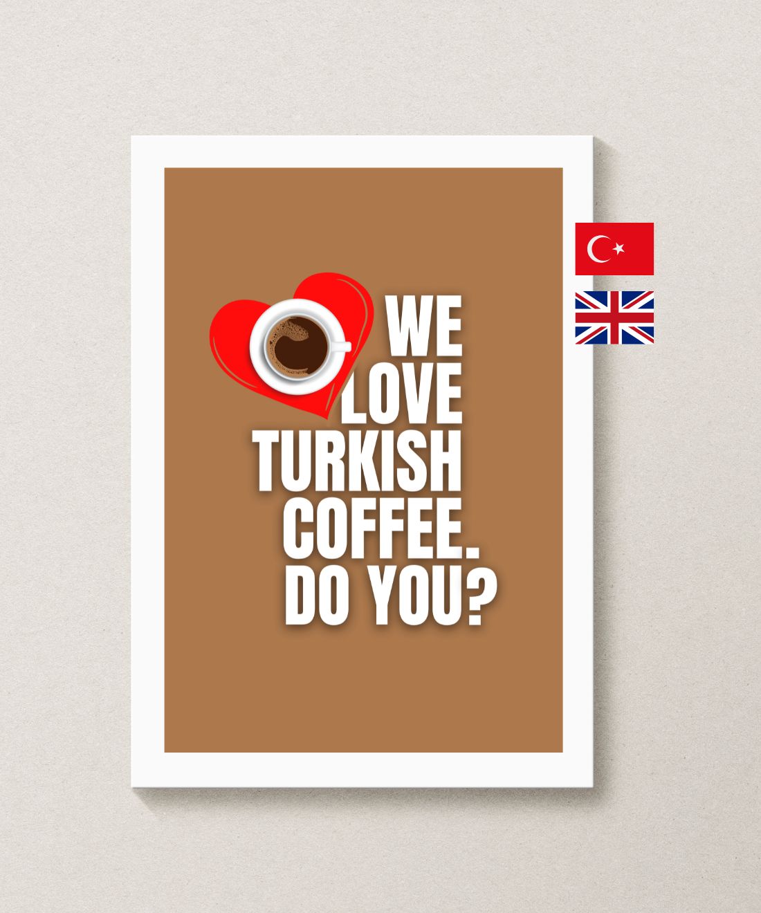 turkish coffee poster - light brown