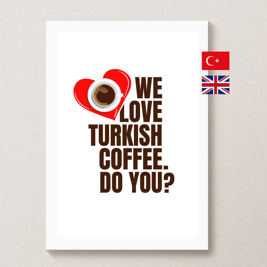 turkish coffee poster - white