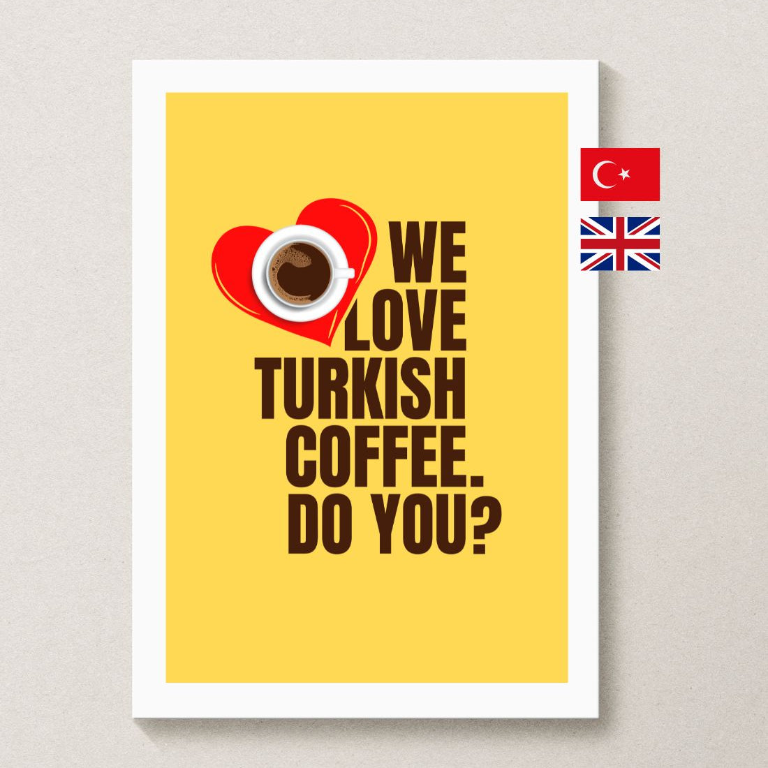 turkish coffee poster - yellow