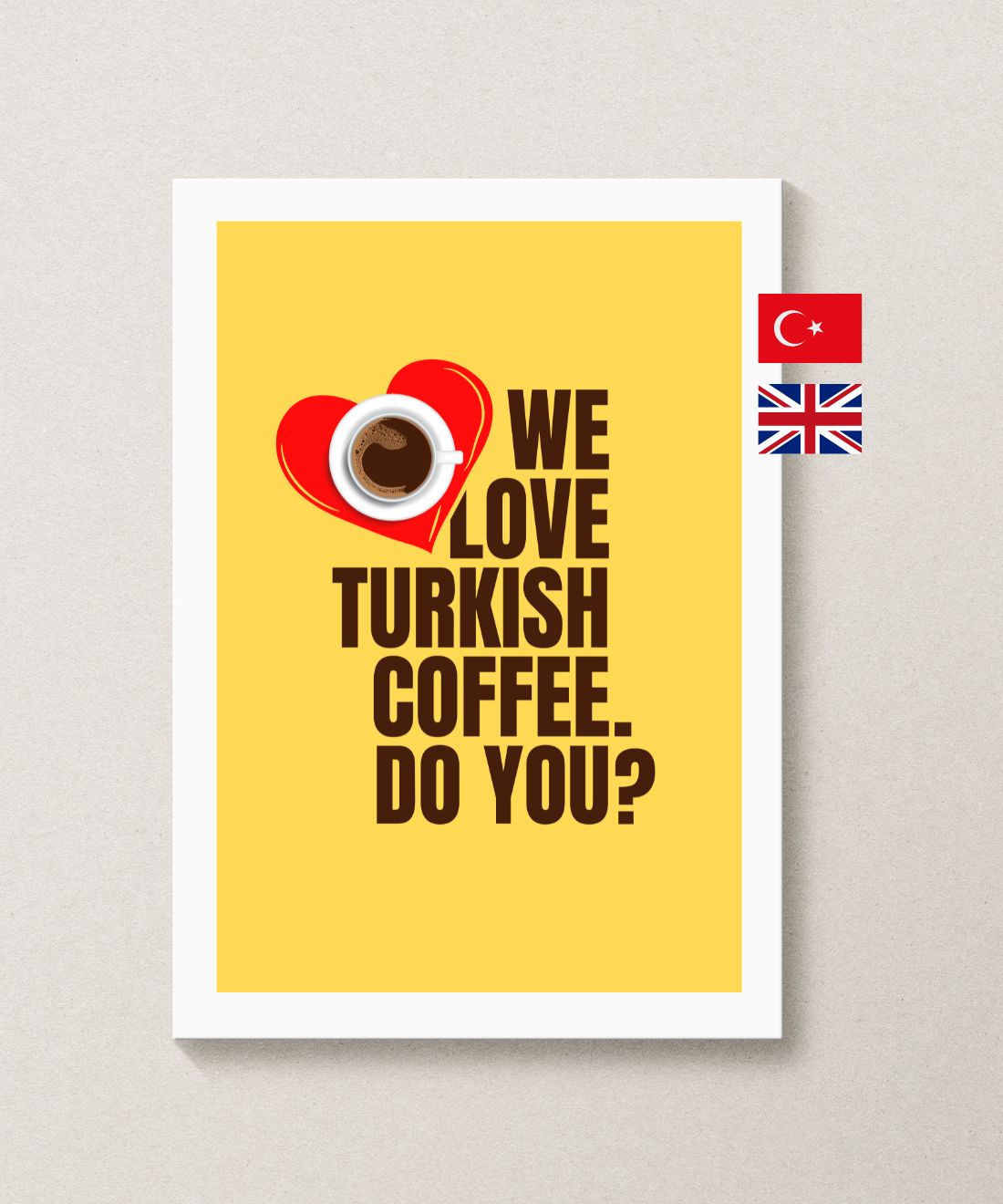 turkish coffee poster - yellow