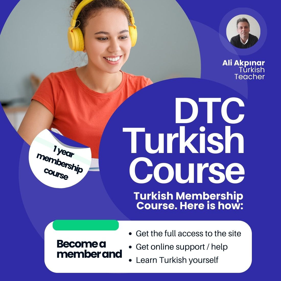 turkish language course membership