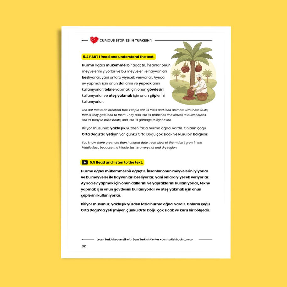 Curious Stories in Turkish 1 - A1 Level Easy Readers With Audios