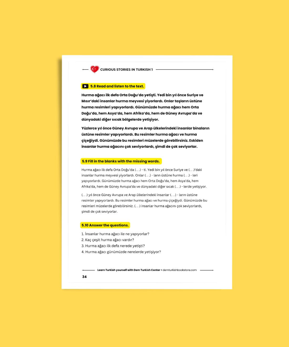 Curious Stories in Turkish 1 - A1 Level Easy Readers With Audios