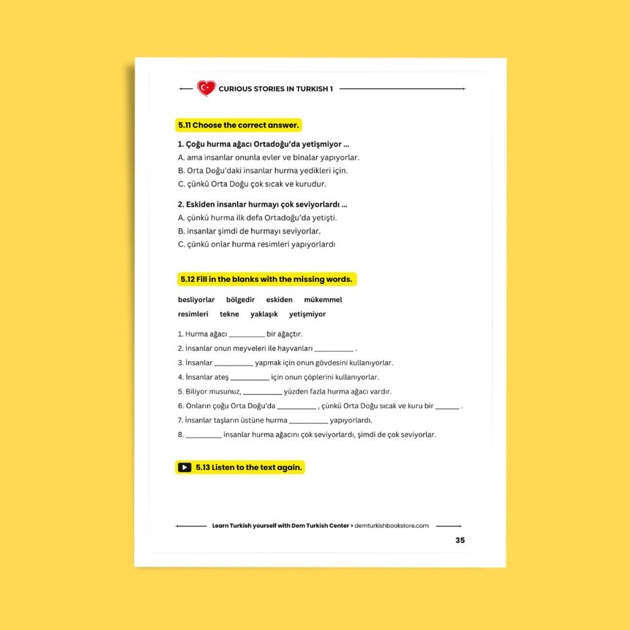 Curious Stories in Turkish 1 - A1 Level Easy Readers With Audios