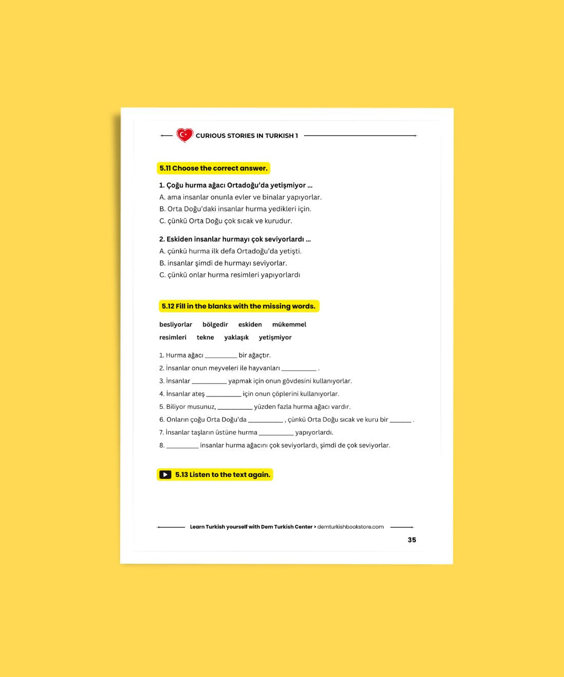 Curious Stories in Turkish 1 - A1 Level Easy Readers With Audios