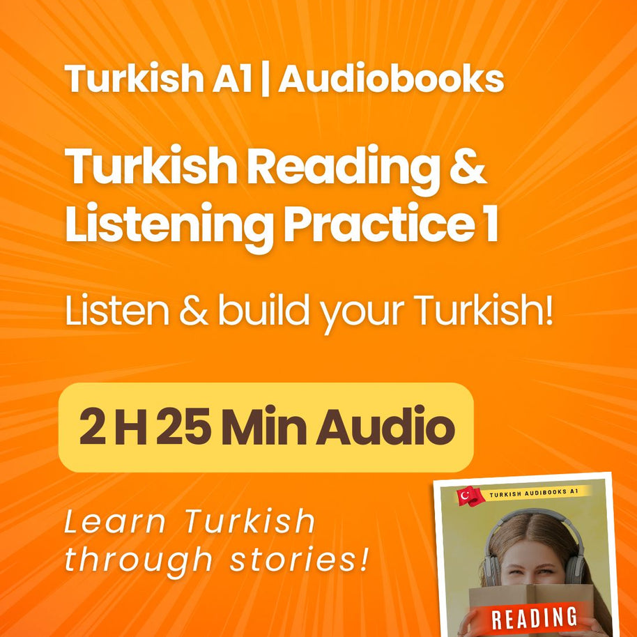 Turkish A1 Audiobooks Bundle | Complete Listening, Reading & Speaking Practice for Beginners