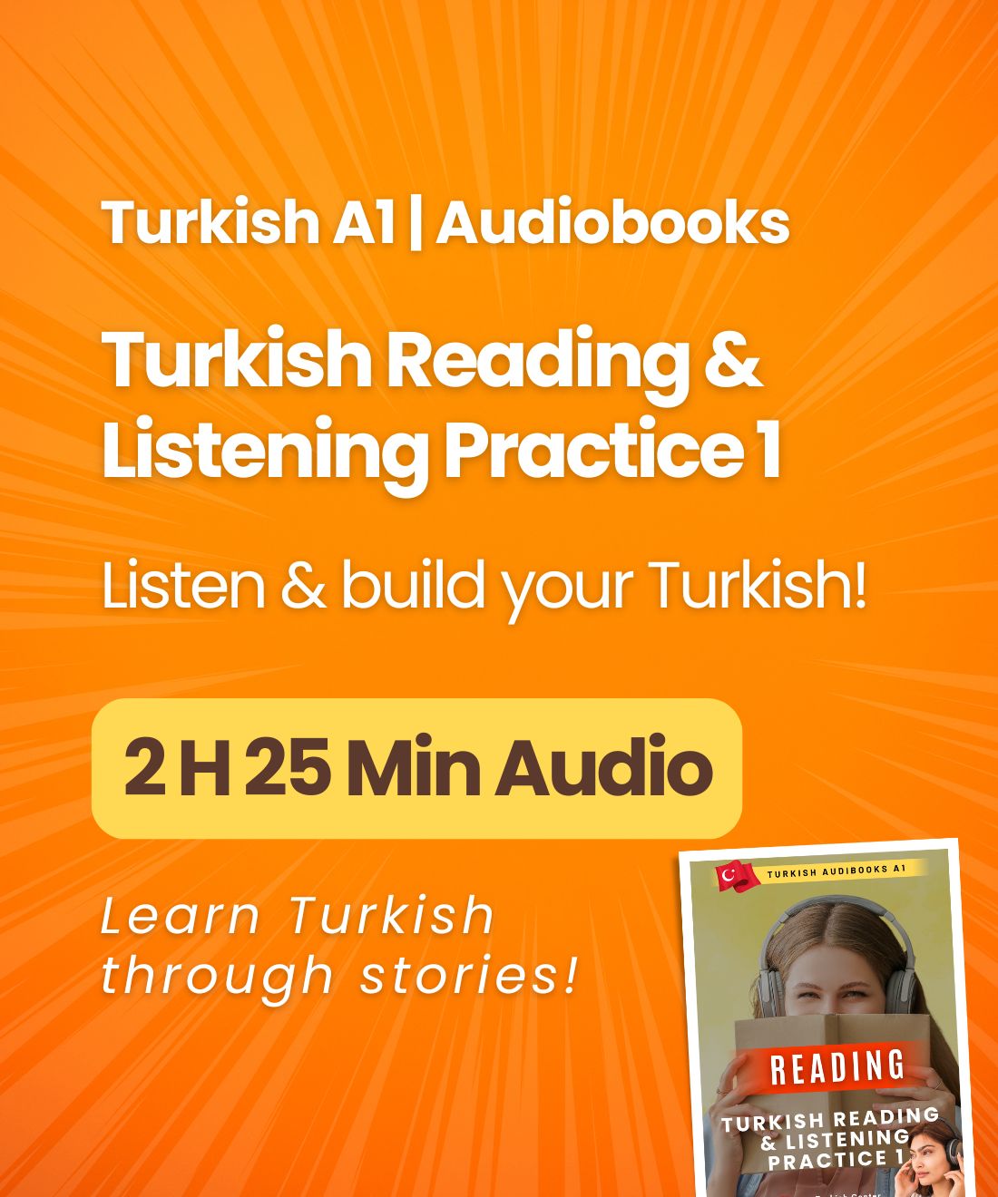 Turkish A1 Audiobooks Bundle | Complete Listening, Reading & Speaking Practice for Beginners