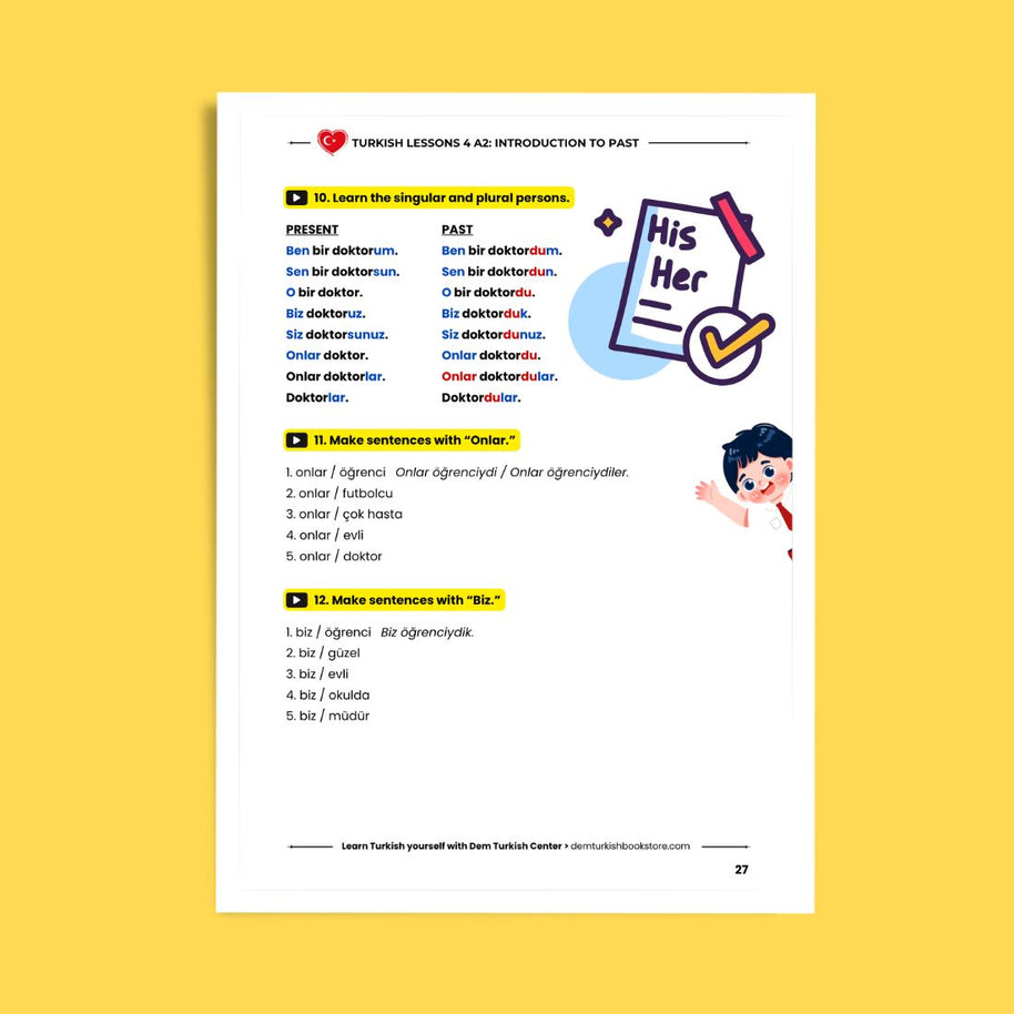 Turkish Lessons A2/4: Introduction To Past Tense