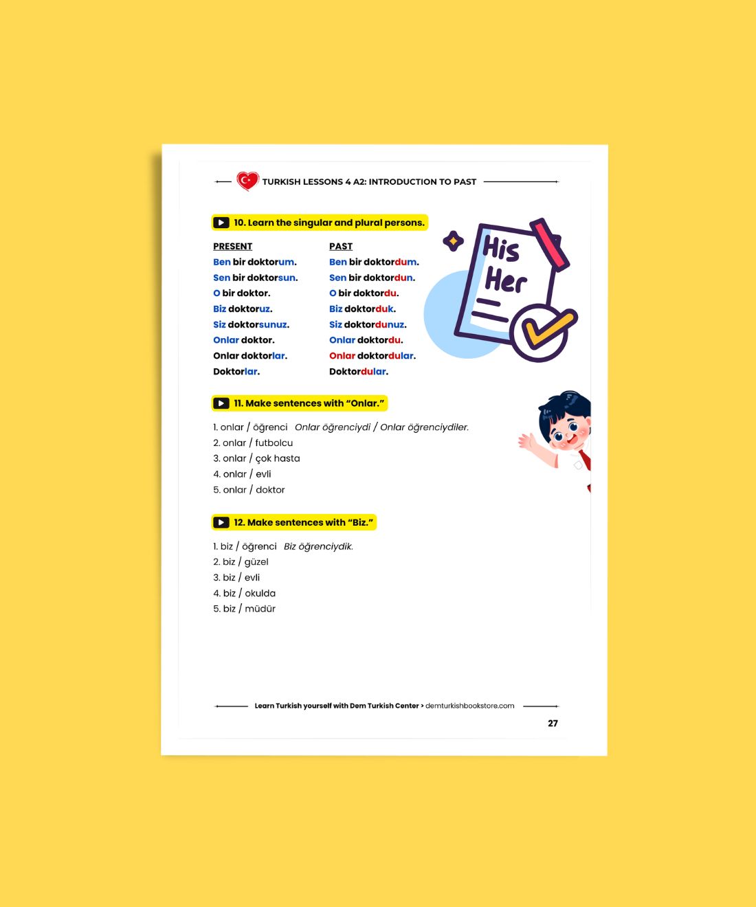 Turkish Lessons A2/4: Introduction To Past Tense