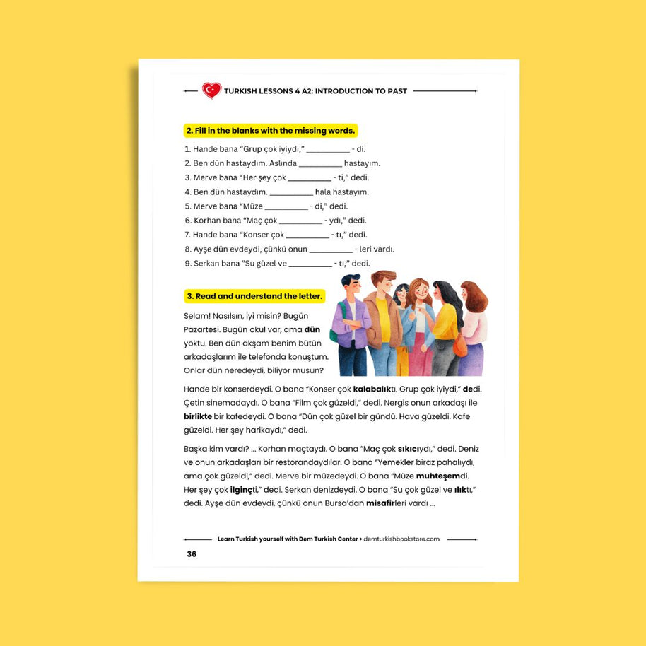 Turkish Lessons A2/4: Introduction To Past Tense