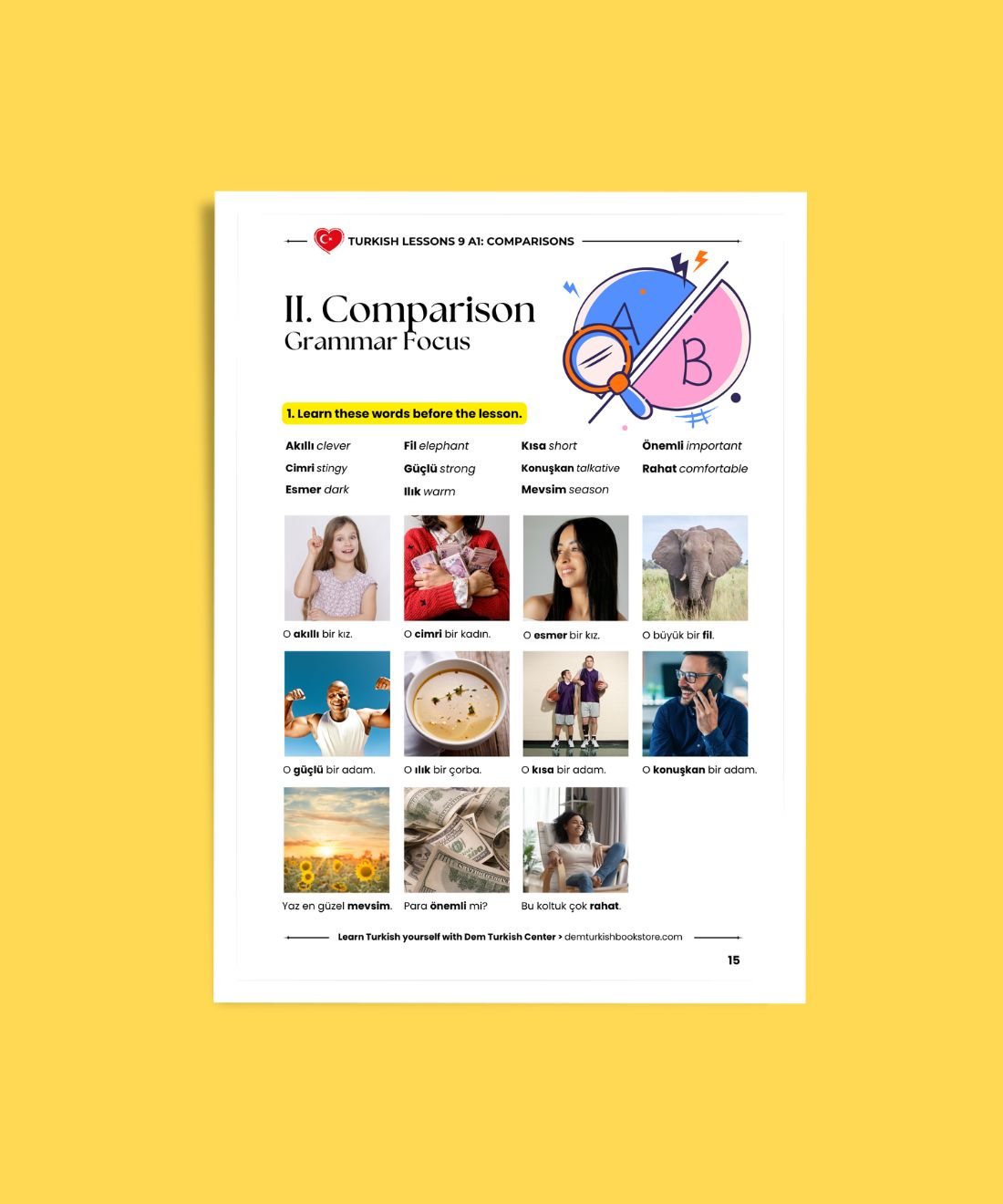 Turkish Lessons A1/9: Comparison in Turkish