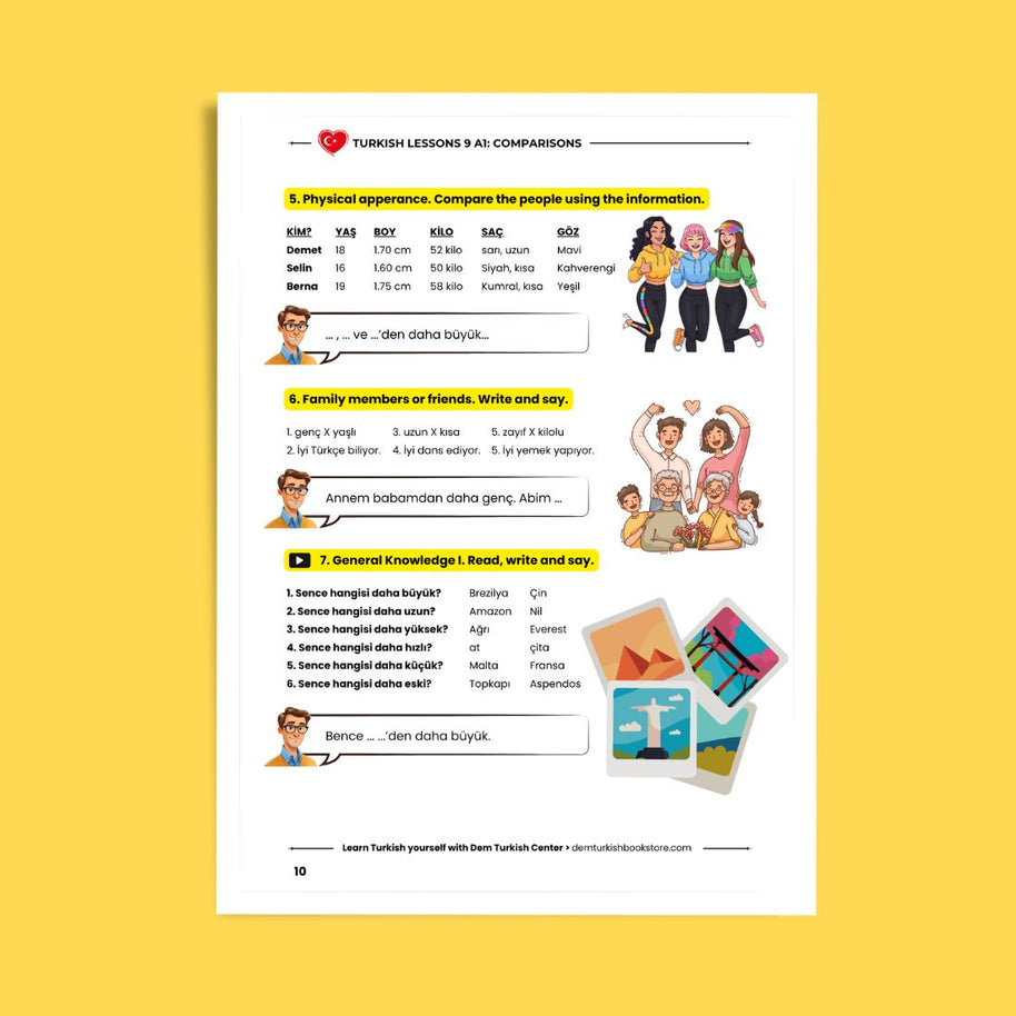 Turkish Lessons A1/9: Comparison in Turkish