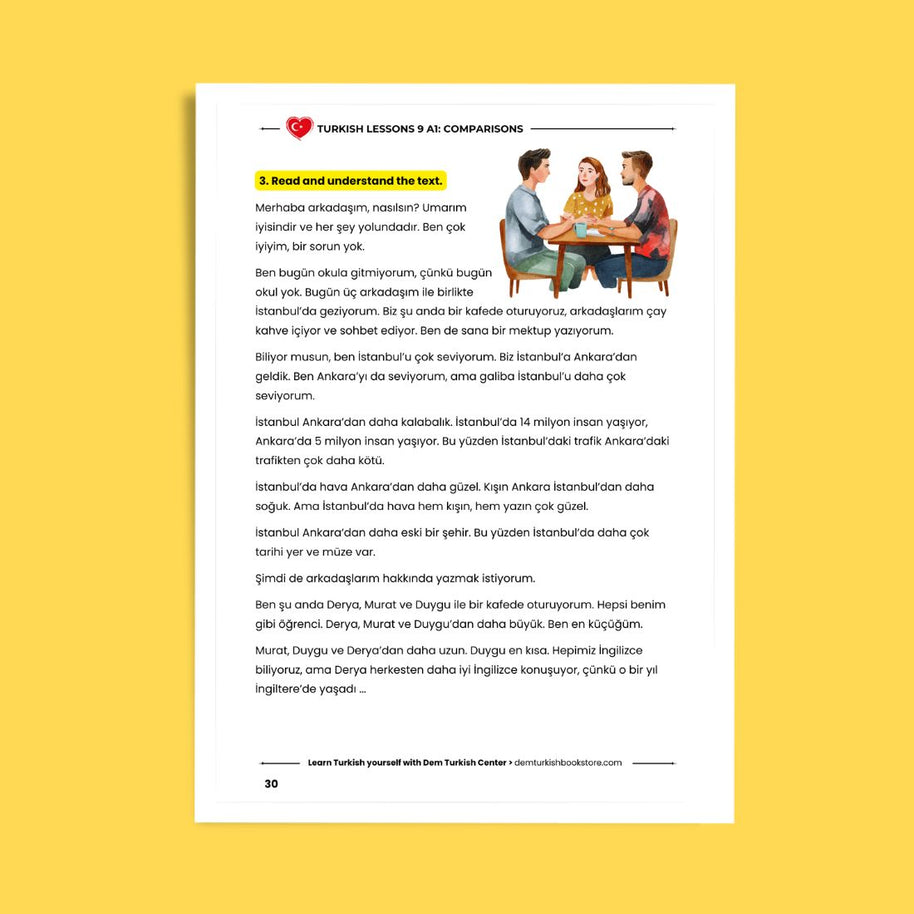 Turkish Lessons A1/9: Comparison in Turkish