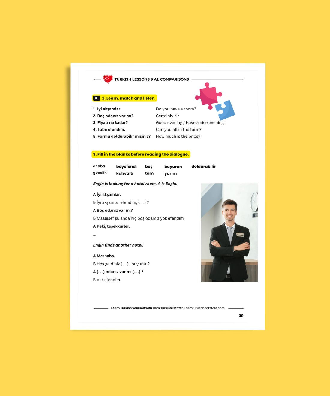 Turkish Lessons A1/9: Comparison in Turkish